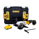Sega circolare a batteria DeWalt DCS 571 18 V 115 mm brushless + 1x batteria 2,0 Ah + TSTAK - senza caricabatterie