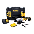 DeWalt DCS 571 D1 Akku Handkreissäge 18 V 115 mm Brushless + 1x Akku 2,0 Ah + Ladegerät + TSTAK