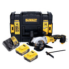 DeWalt DCS 571 M2 cordless circular saw 18 V 115 mm brushless + 2x battery 4.0 Ah + charger + TSTAK