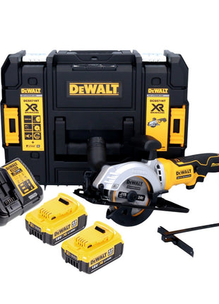 DeWalt DCS 571 M2 Akku Handkreissäge 18 V 115 mm Brushless + 2x Akku 4,0 Ah + Ladegerät + TSTAK