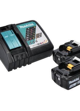 Makita DLX 2452 TJ kit combiné batterie voiture clé à chocs avec batterie DTW 300 + perceuse sans fil DDF 485 + 2x batterie 5,0 Ah + chargeur + Makpac