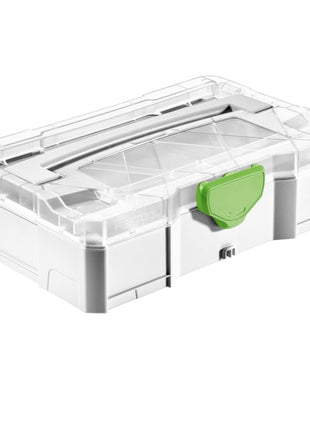 Festool T-LOC SYS MINI 1 TL TRA MINI Systainer ( 203813 ) Kleinteile Koffer transparenter Deckel koppelbar mit SYS-MINI 1 und 3 TL - Toolbrothers