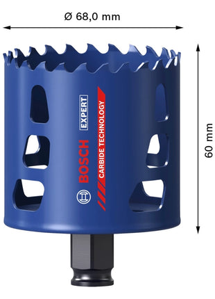 Sierra perforadora Bosch Expert Tough Material 68 x 60 mm (2608900433) Tecnología de carburo para taladros rotativos y de impacto