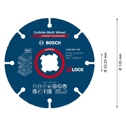 Bosch Expert Carbide Multi Wheel X-LOCK Trennscheibe ( 2608901193 ) 125 mm x 22,23 mm
