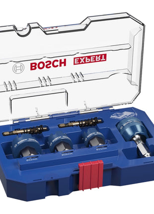 Bosch Expert Juego de sierras perforadoras para chapa, 6 piezas, 22/25/32 x 40 mm (2608900502), tecnología de carburo para taladros rotativos y de percusión