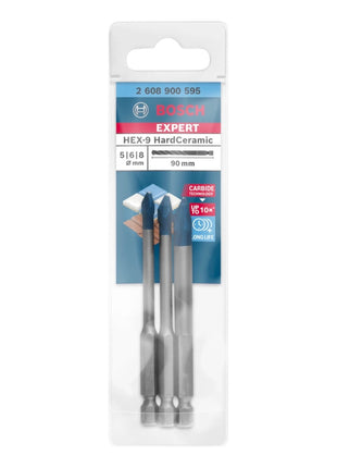 Bosch EXPERT HardCeramic HEX-9 jeu de forets 5,0 - 8,0 x 90 mm 3 pièces (2608900595) Carbide Technology