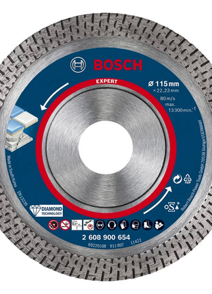 Bosch EXPERT HardCeramic disco de corte de diamante 115 x 22,23 mm 1 pieza (2608900654) Diamond Technology