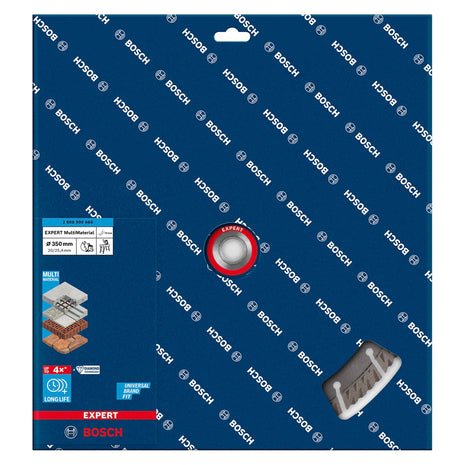 Disco de corte de diamante Bosch Expert MultiMaterial 350 x 3,3 x 25,40 mm (2608900666) Tecnología Diamond para sierras de mesa/sierras de gasolina