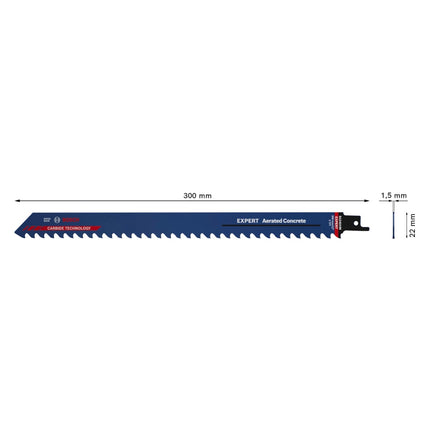 Bosch EXPERT Aerated Concrete S 1241 HM Lame de scie sabre 300 mm - 1 pièce ( 2608900410 )