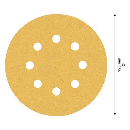 Papel de lija Bosch EXPERT C470 125 mm 8 agujeros G 120 50 piezas (2608900912) para lijadoras excéntricas