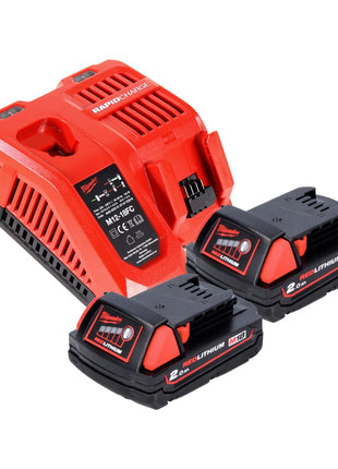 Milwaukee M18 BH-202FC Akku Bohrhammer 18 V 1,2 J SDS plus + 2x Akku 2,0 Ah + Ladegerät