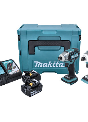 Makita DLX 2211 TJ Akku Combo Kit DTS 141 Akku Impulsschrauber + DTD 170 Akku Schlagschrauber + 2x Akku 5,0 Ah + Ladegerät + Makpac