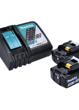 Kit combiné batterie Makita DLX 2211 TJ Visseuse à impulsion sur batterie DTS 141 + Clé à chocs sur batterie DTD 170 + 2x batterie 5,0 Ah + chargeur + Makpac