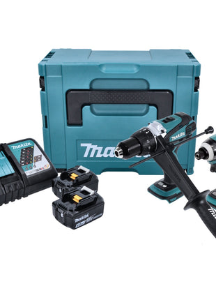 Makita DLX 2005 MJ Akku Combo Kit DHP 458 Akku Schlagbohrschrauber + DTD 146 Akku Schlagschrauber + 2x Akku 4,0 Ah + Ladegerät + Makpac