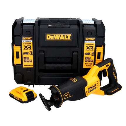 DeWalt DCS 382 NT Akku Reciprosäge Säbelsäge 18 V Brushless + 1x Akku 2,0 Ah + TSTAK - ohne Ladegerät