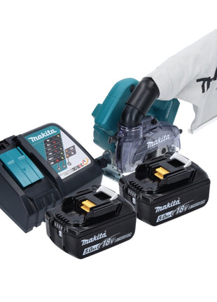 Makita DCC 500 RT Akku Diamantschneider 18 V 125 mm Brushless + 2x Akku 5,0 Ah + Ladegerät - Toolbrothers