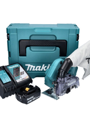 Makita DCC 500 RF1J Akku Diamantschneider 18 V 125 mm Brushless + 1x Akku 3,0 Ah + Ladegerät + Makpac - Toolbrothers