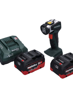 Metabo ULA 14.4 - Foco de mano con batería 18 LED 18 V 280 lm + 2x baterías 5,5 Ah + cargador