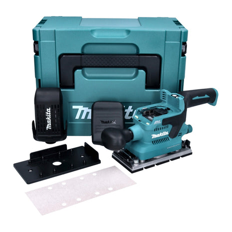 Makita DBO 380 ZJ Ponceuse vibrante sans fil 18 V - 93 x 185 mm - Brushless  + Makpac - sans batterie, sans chargeur