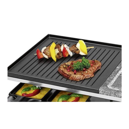 ProfiCook PC-RG 1144 Raclette Grill 2 en 1 parrilla natural de piedra reversible placa de fundición 1700 W para hasta 10 personas (501144)