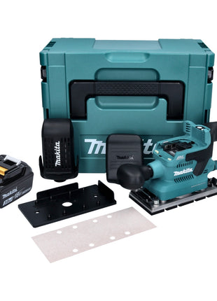 Makita DBO 380 F1J Akku Schwingschleifer 18 V 93 x 185 mm Brushless + 1x Akku 3,0 Ah + Makpac - ohne Ladegerät