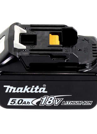 Makita DBO 380 T1J Ponceuse orbitale sur batterie 18 V 93 x 185 mm sans balais + 1x batterie 5,0 Ah + Makpac - sans chargeur