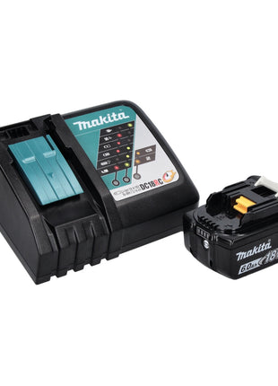 Makita DBO 380 RG1J ponceuse orbitale sur batterie 18 V 93 x 185 mm sans balais + 1x batterie 6,0 Ah + chargeur + Makpac