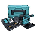 Makita DBO 380 RGJ ponceuse orbitale sur batterie 18 V 93 x 185 mm sans balais + 2x batteries 6,0 Ah + chargeur + Makpac