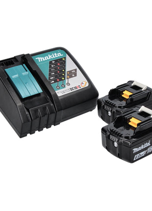 Makita DBO 380 RGJ ponceuse orbitale sur batterie 18 V 93 x 185 mm sans balais + 2x batteries 6,0 Ah + chargeur + Makpac