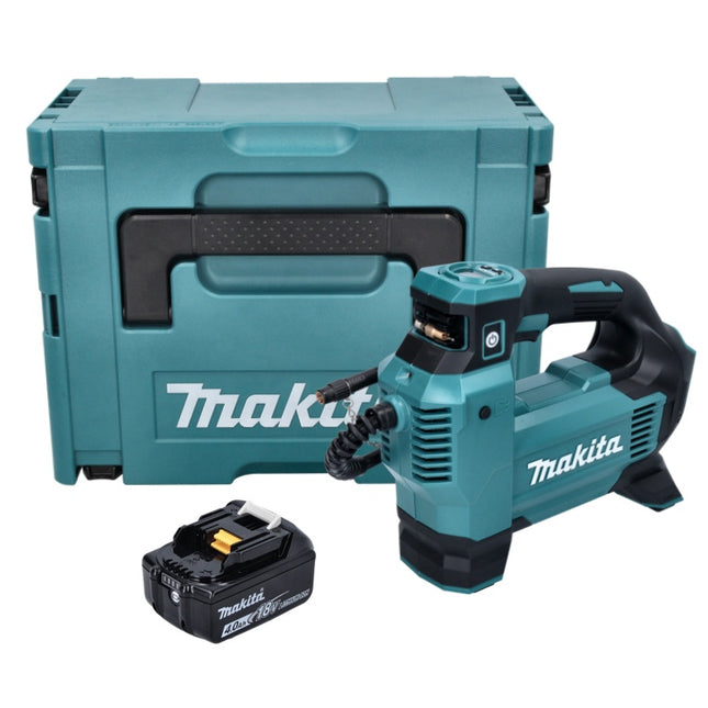 Makita DMP 181 M1J Compresor sin cable 18 V 11,1 bar + 1x batería 4,0 Ah + Makpac - sin cargador