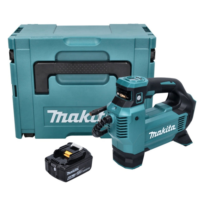 Compressore a batteria Makita DMP 181 G1J 18 V 11,1 bar + 1x batteria ricaricabile 6,0 Ah + Makpac - senza caricabatterie
