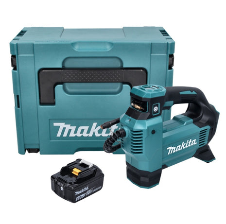 Compresor de batería Makita DMP 181 G1J 18 V 11,1 bar + 1x batería 6,0 Ah + Makpac - sin cargador