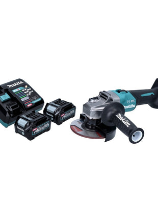 Makita GA 023 GD2 Akku Winkelschleifer 40 V max. 125 mm Brushless XGT + 2x Akku 2,5 Ah + Ladegerät