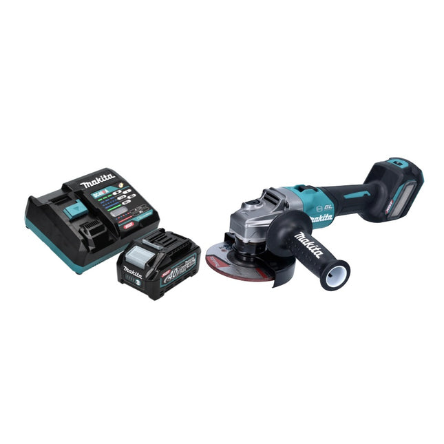 Amoladora angular a batería Makita GA 023 GM1 40 V máx. 125 mm sin escobillas XGT + 1 batería de 4,0 Ah + cargador