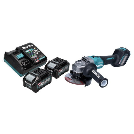 Makita GA 023 GM2 Akku Winkelschleifer 40 V max. 125 mm Brushless XGT + 2x Akku 4,0 Ah + Ladegerät