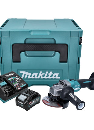 Meuleuse d'angle sur batterie Makita GA 023 GM101 40 V max. 125 mm sans balais XGT + 1x batterie 4,0 Ah + chargeur + Makpac