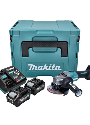 Makita GA 023 GM201 Akku Winkelschleifer 40 V max. 125 mm Brushless XGT + 2x Akku 4,0 Ah + Ladegerät + Makpac