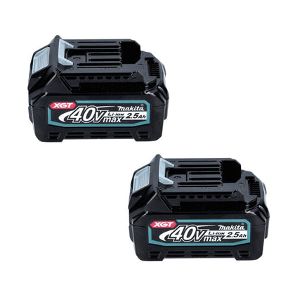 Kit di alimentazione Makita 40 V max. ( 191L76-1 ) con 2x batteria BL 4025 2,5 Ah + caricatore rapido DC 40 RA XGT LXT