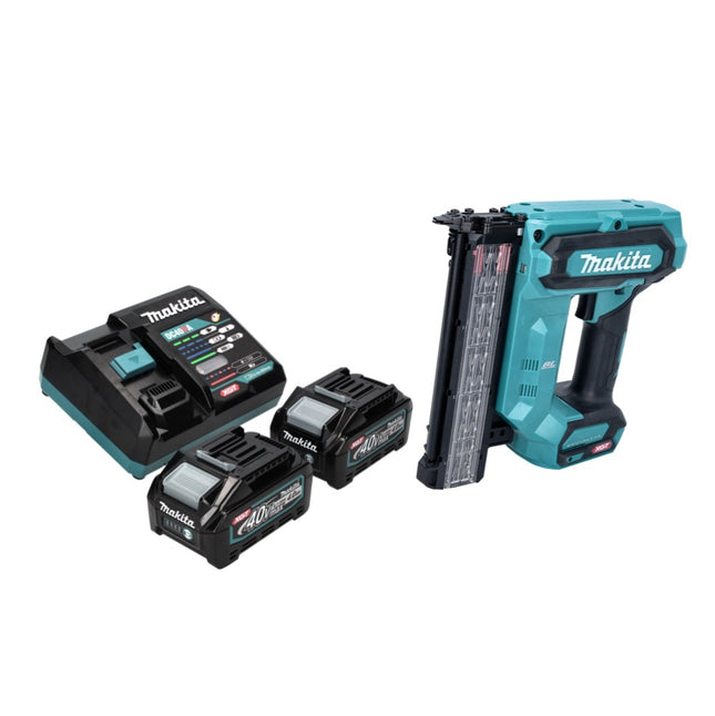 Makita FN 001 GM2 Chiodatrice a testa piatta a batteria 40 V max. XGT Brushless + 2x batteria 4,0 Ah + caricabatteria