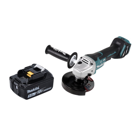 Makita DGA 517 T1 cordless angle grinder 18 V 125 mm brushless + 1x rechargeable battery 5.0 Ah - without charger