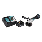 Amoladora angular a batería Makita DGA 517 RG1 18 V 125 mm sin escobillas + 1x batería 6,0 Ah + cargador