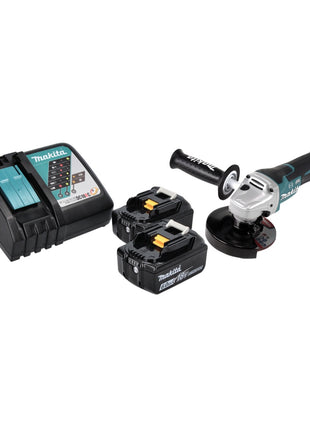 Makita DGA 517 RG Akku Winkelschleifer 18 V 125 mm Brushless + 2x Akku 6,0 Ah + Ladegerät