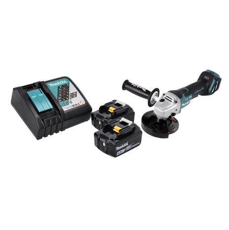 Makita DGA 517 RG Meuleuse d'angle sans fil 18 V 125 mm Brushless + 2x batterie 6,0 Ah + chargeur