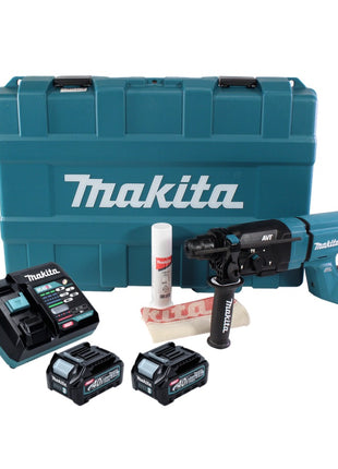 Makita HR 007 GD201 marteau combiné à batterie 40 V max. 3,0 J SDS plus XGT + 2x batteries 2,5 Ah + chargeur + coffret