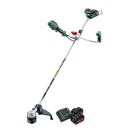 Desbrozadora de batería Metabo FSB 36-18 LTX BL 40 36 V (2x 18 V) bimando sin escobillas + 2x batería 10,0 Ah + cargador