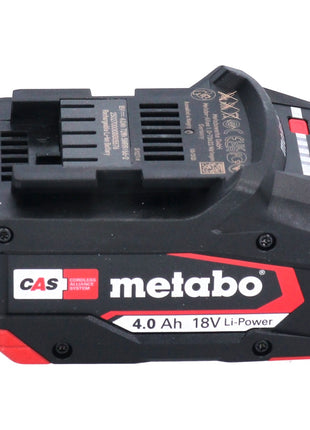 Juego de baterías Metabo 4x Li-Power batería 18 V 4,0 Ah CAS Li-Ion (4x 625027000) con indicador de nivel de carga