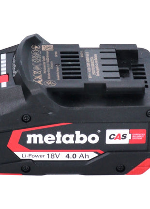 Set básico Metabo 1x batería Li-Power 18 V 4,0 Ah CAS Li-Ion (625027000) + cargador ASC 55 (627044000)