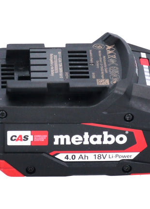 Set básico Metabo 1x batería Li-Power 18 V 4,0 Ah CAS Li-Ion (625027000) + cargador ASC 55 (627044000)