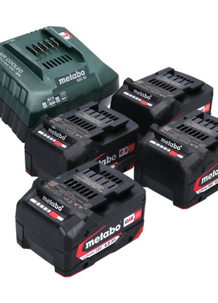 Metabo Basis Set 4x Li-Power Akkupack 18 V 4,0 Ah CAS Li-Ion Akku ( 4x 625027000 ) + ASC 55 Ladegerät ( 627044000 )