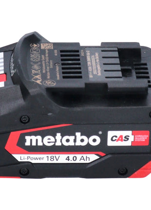 Metabo Set de base 2x batterie Li-Power 18 V 4,0 Ah CAS Li-Ion ( 2x 625027000 ) + ASC 145 DUO double chargeur rapide ( 627495000 )